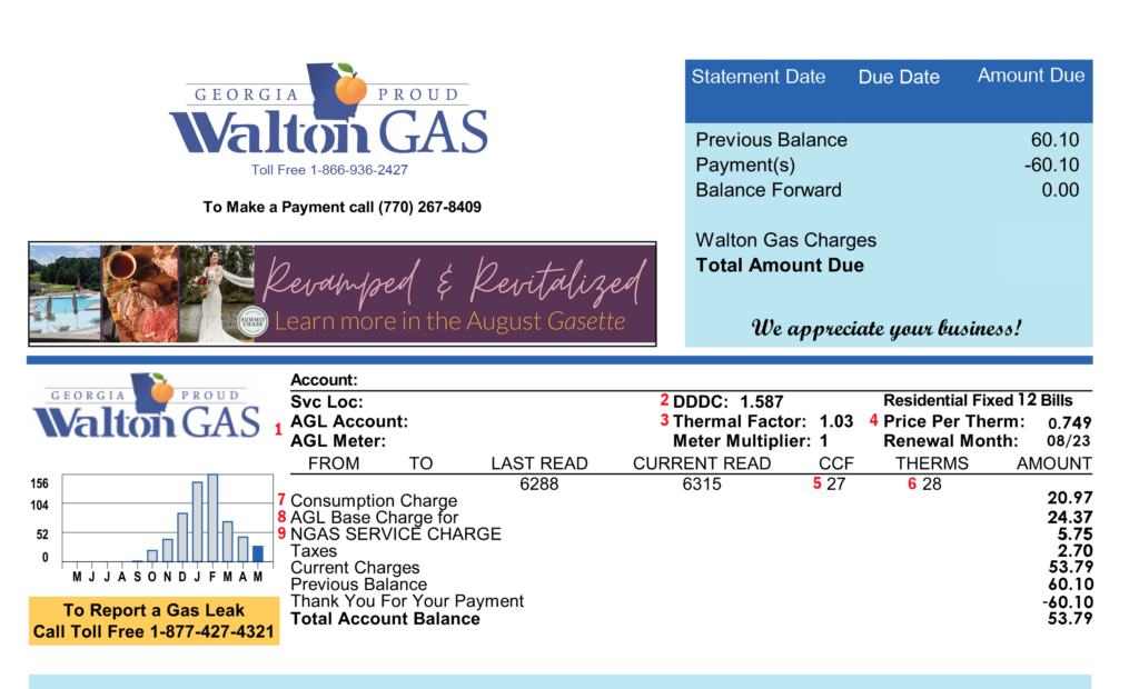 Walton Gas Bill